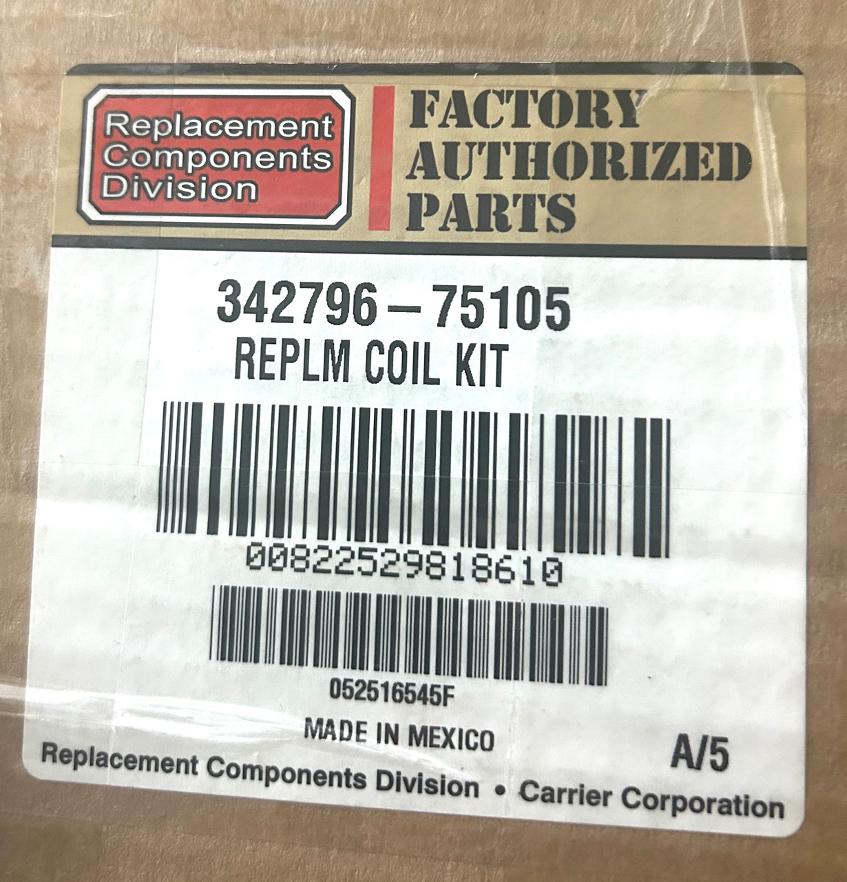 Factory Authorized Parts 342796-75105 Replm Coil Kit
