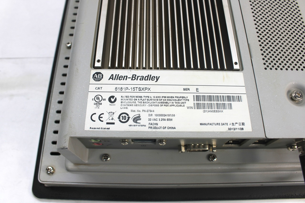 Allen Bradley 6181P-15TSXPX Ser.E Touch Screen PanelView 1500P