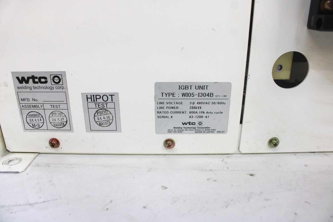 Welding Technology Corp. WI05-I304B IGBT Power Unit