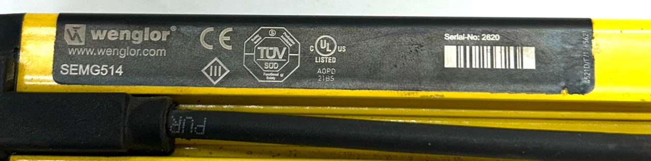 Wenglor SEMG514 Safety Light Curtain Emitter, 0.25-14mm Range