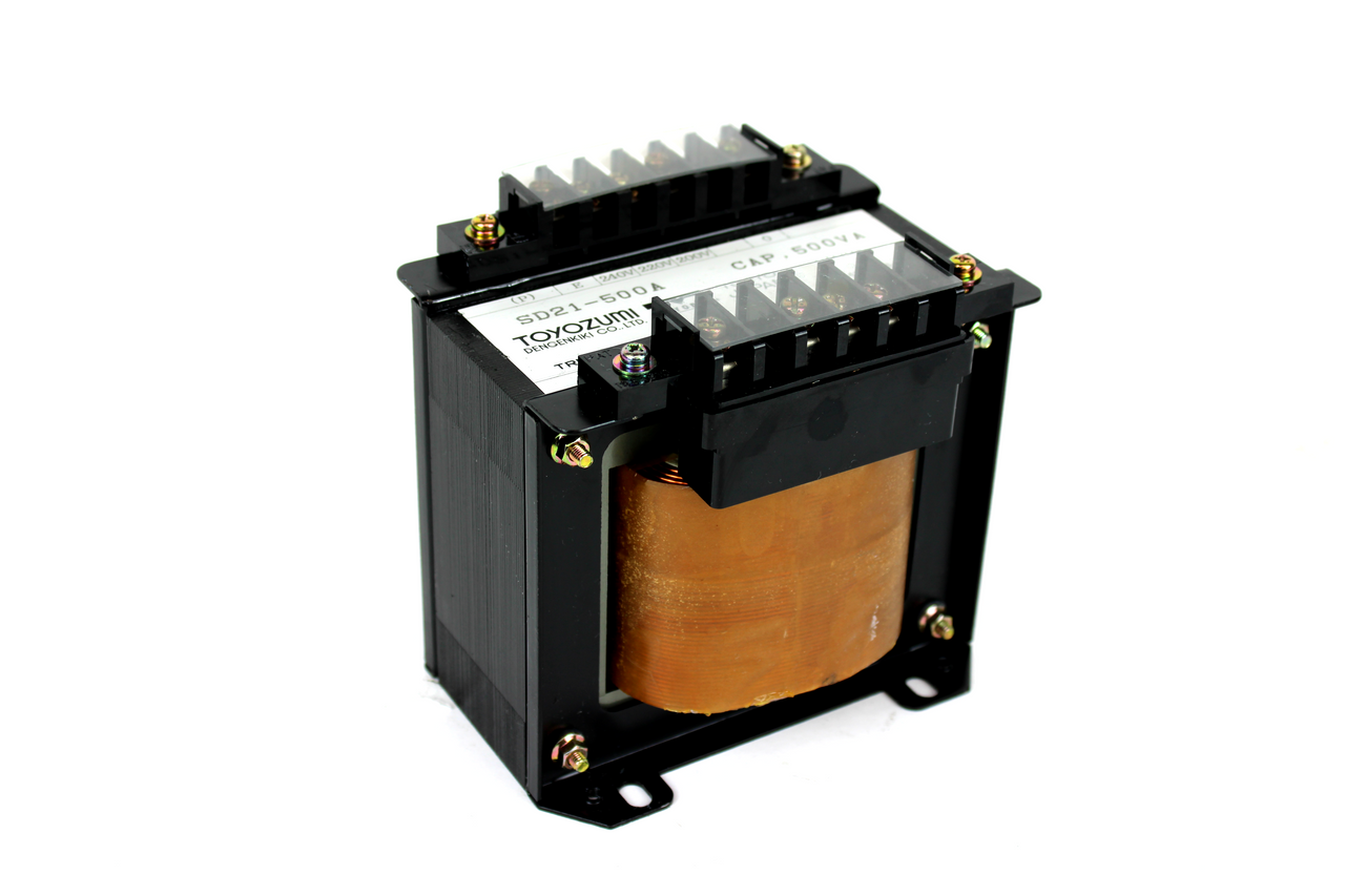 Toyozumi Dengenkiki SD21-500A Industrial Control Transformer, CAP 500VA