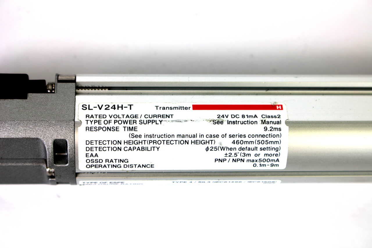 Keyence SL-V24H-T Safety Light Curtain Transmitter, 505mm Protection Height