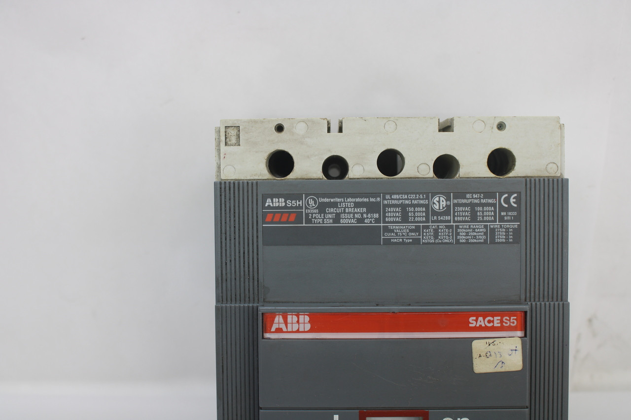 ABB S5H Circuit Breaker SACE S5  600V 3 Pole
