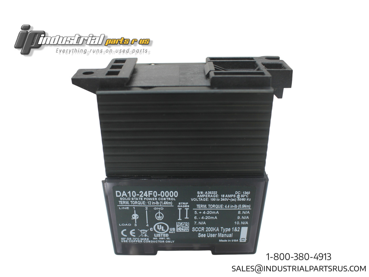 Watlow DA10-24F0-0000 Solid State Power Control