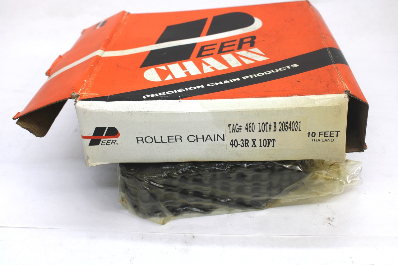 Peer Chain #40-3 Triple Strand Roller Chain 10 Feet with 1 Connecting Link