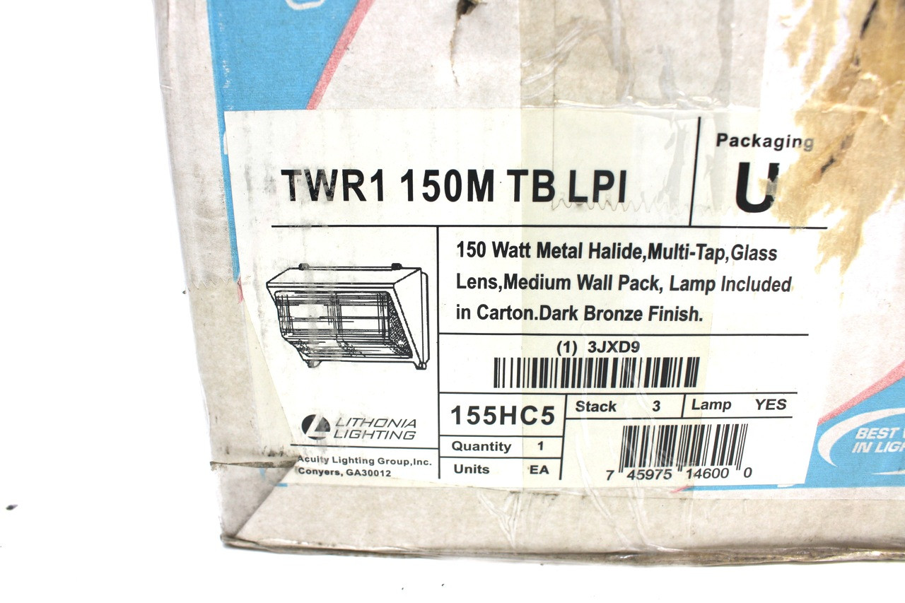 Lithoina Lighting Cast/Glasd Wall Pack TWR1 150M New Open Box Lighting