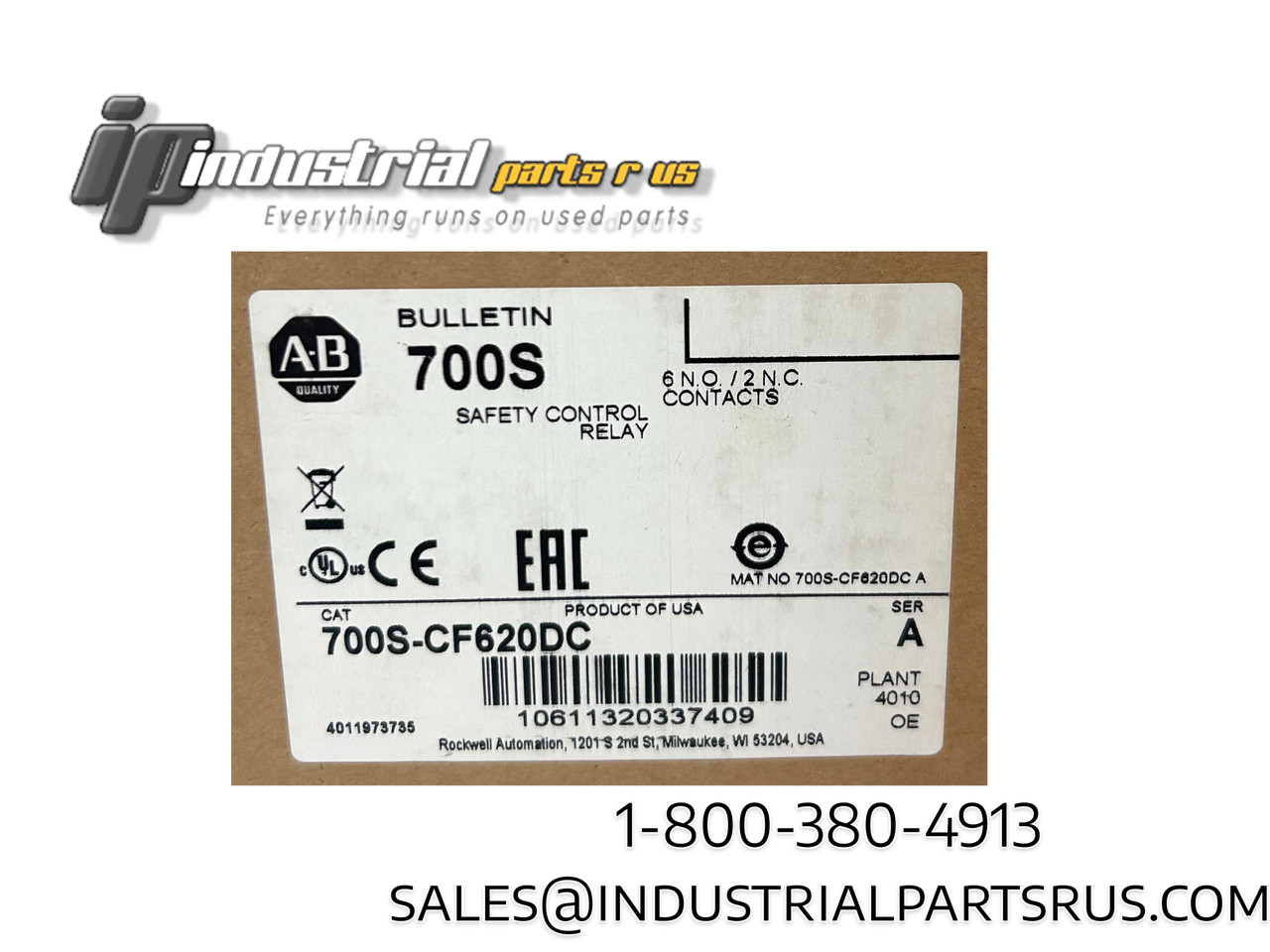 Allen-Bradley 700S-CF620DC Safety Control Relay, Ser.A Allen-Bradley 700S-CF620DC Safety Control Relay, Ser.A