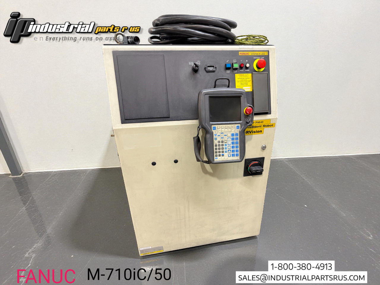 FANUC M-710iC/50 50kg Robot R-J3iC + iRVision Ready Teach Pendant Pedestal TESTED