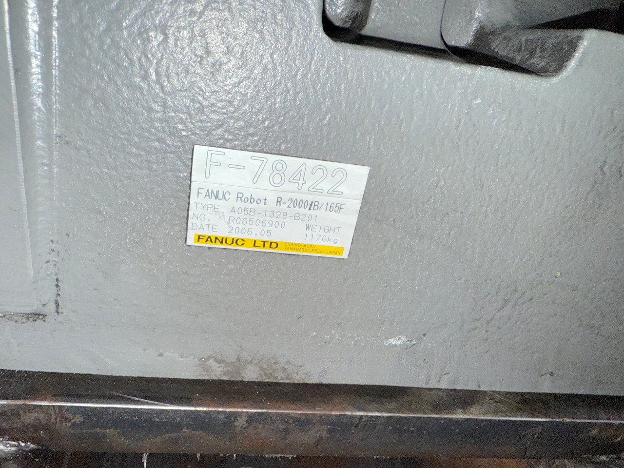 2006 Fanuc R-2000iB/165F 6-Axis Robot R-J3iC Ctrl Teach Pendant Tested 30-Day