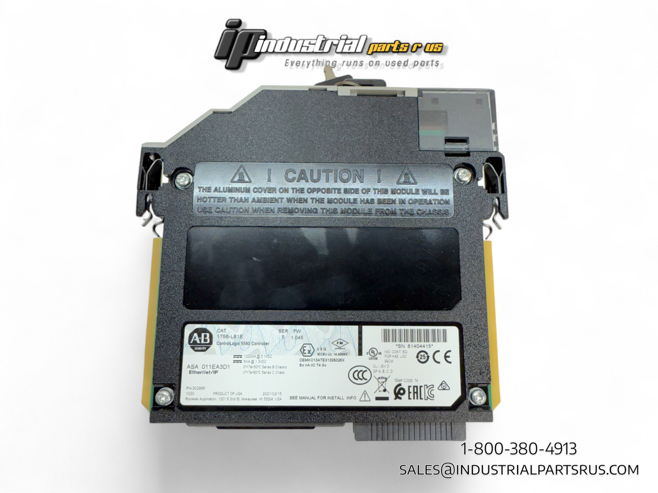 Allen Bradley 1756-L81E /B ControlLogix CPU 5580 3MB EtherNet/IP