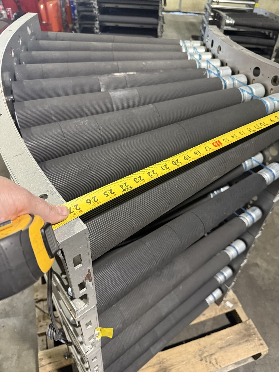 Trew 27" MDR Curve Conveyor 45 Degree  Powered Roller Conveyor 24V Intelligrated