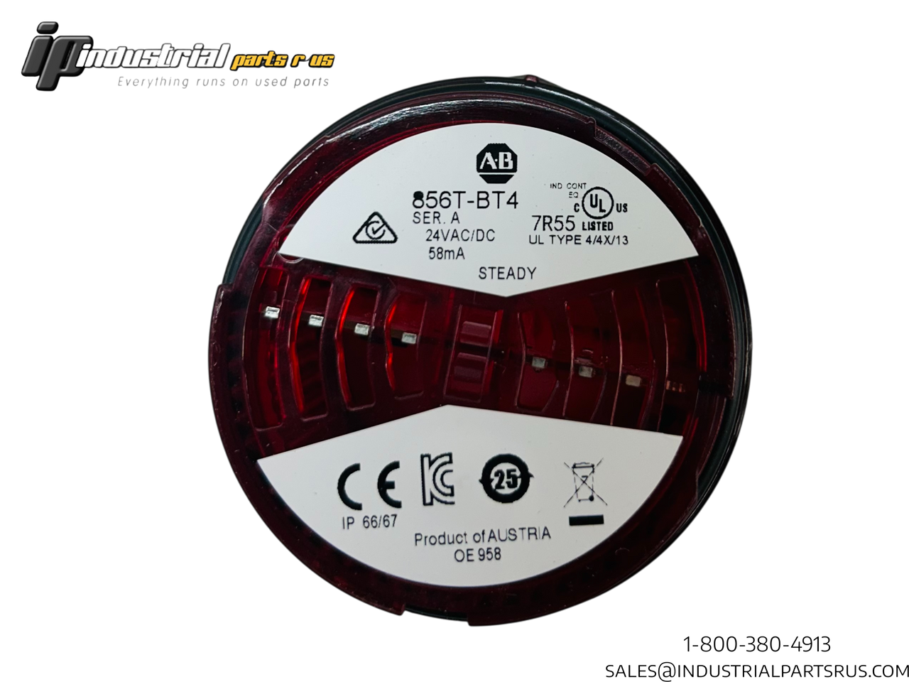 Allen Bradley 856T-BT4 Red Stack Light, Ser.A