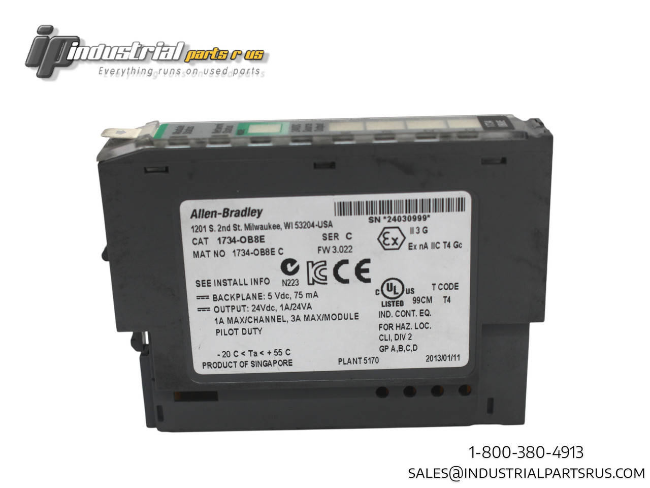 Allen Bradley 1734-OB8E Ser. C I/O Module, 24 Vdc