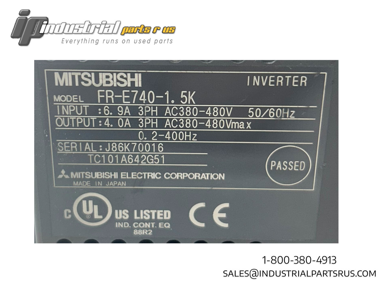 Mitsubishi FR-E740-1.5K Compact Size Inverter, 380-480V