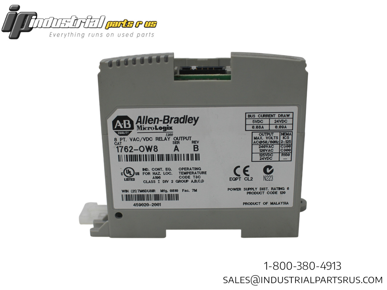 Allen Bradley 1762-OWB MicroLogix 8-Point Relay Output Module