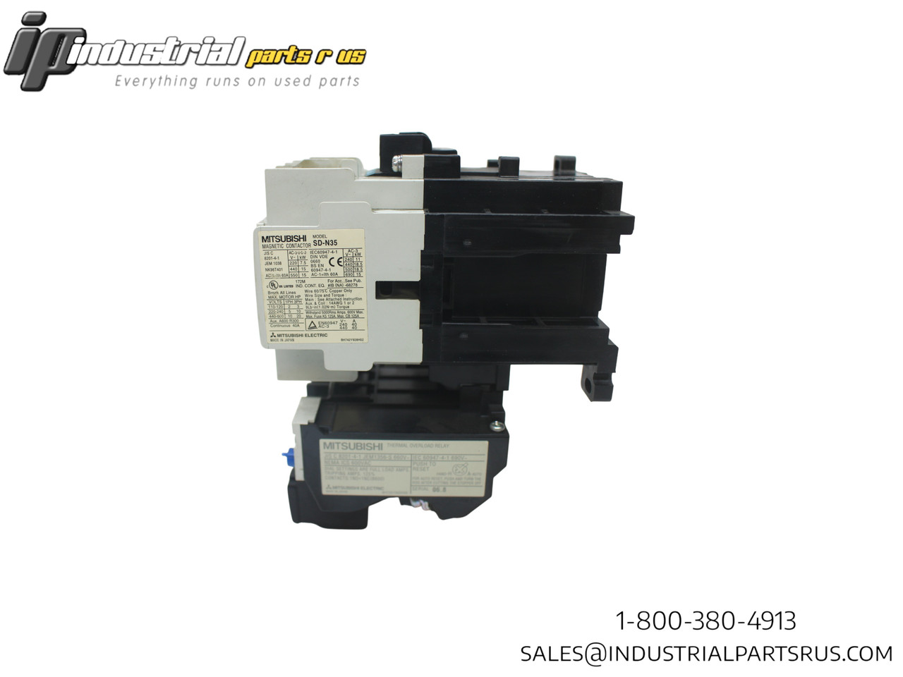 Mitsubishi HF-SP1524BK Magnetic Contactor W/ TH-N20TA Thermal Overload Relay