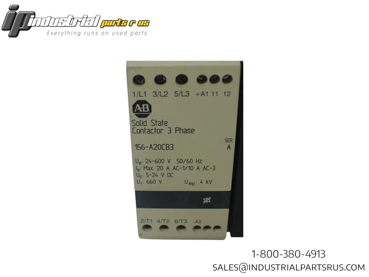 Allen Bradley 156-A20CB3 Solid State Contactor 20A 3-Phase Industrial
