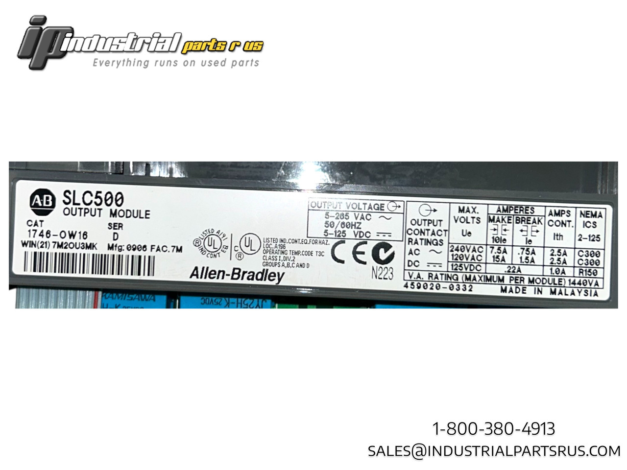 Allen Bradley 1746-OW16 Output Module SLC500, Ser.D