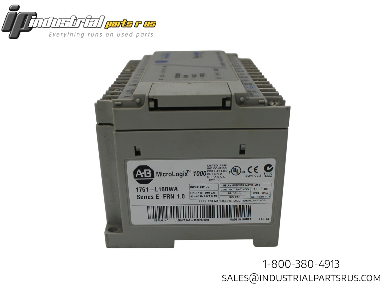 Allen Bradley 1761-L16BWA MicroLogix 1000 PLC 10 Input 6 Output 24VDC
