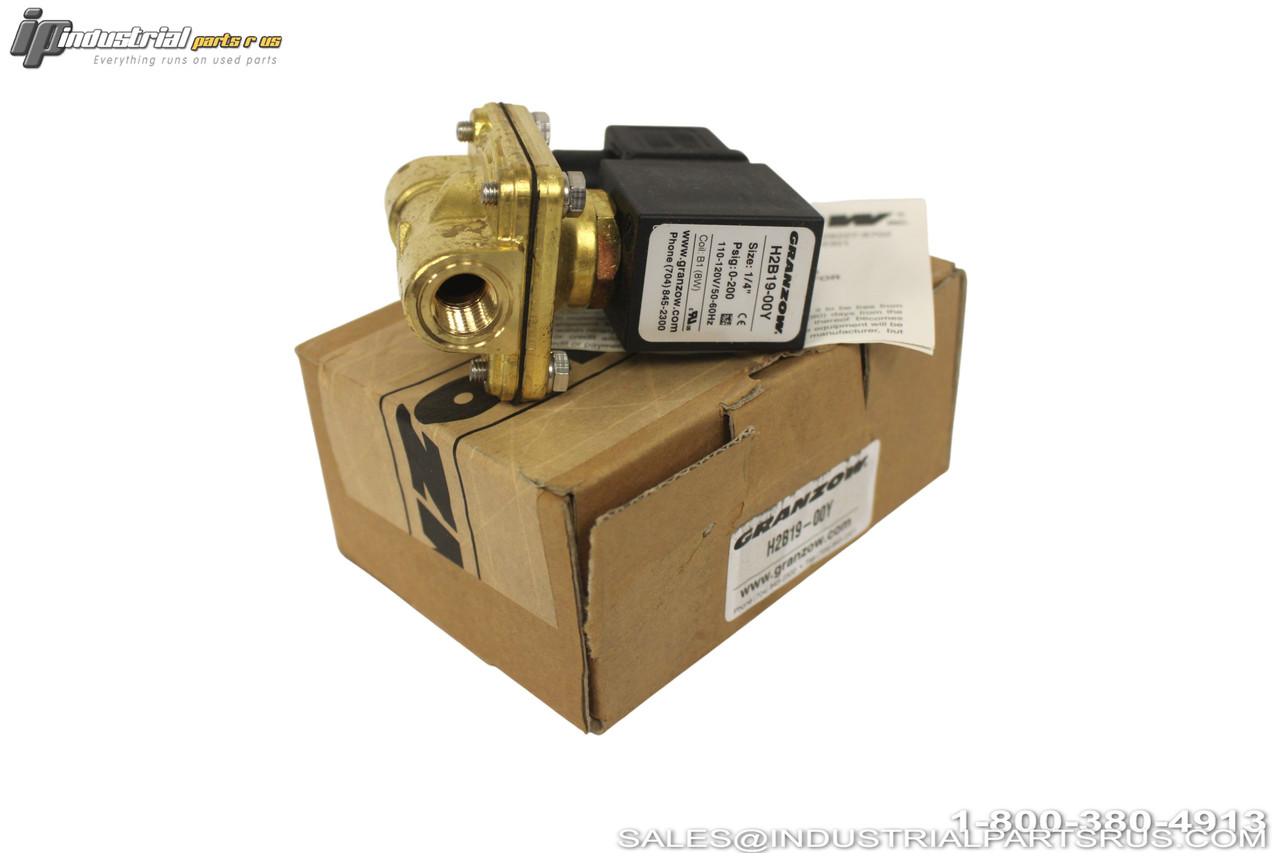 Granzow H2B19-00Y Solenoid Valve 1/4 Brass Body