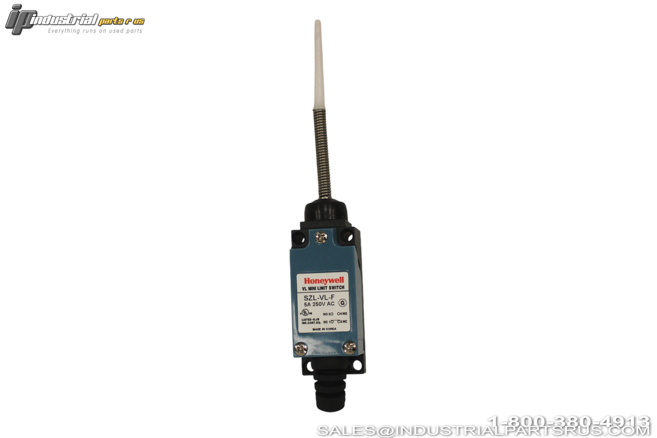 Honeywell SZL-VL-F Limit Switch 5A 250V AC with flexible spring rod actuator and mounting holes