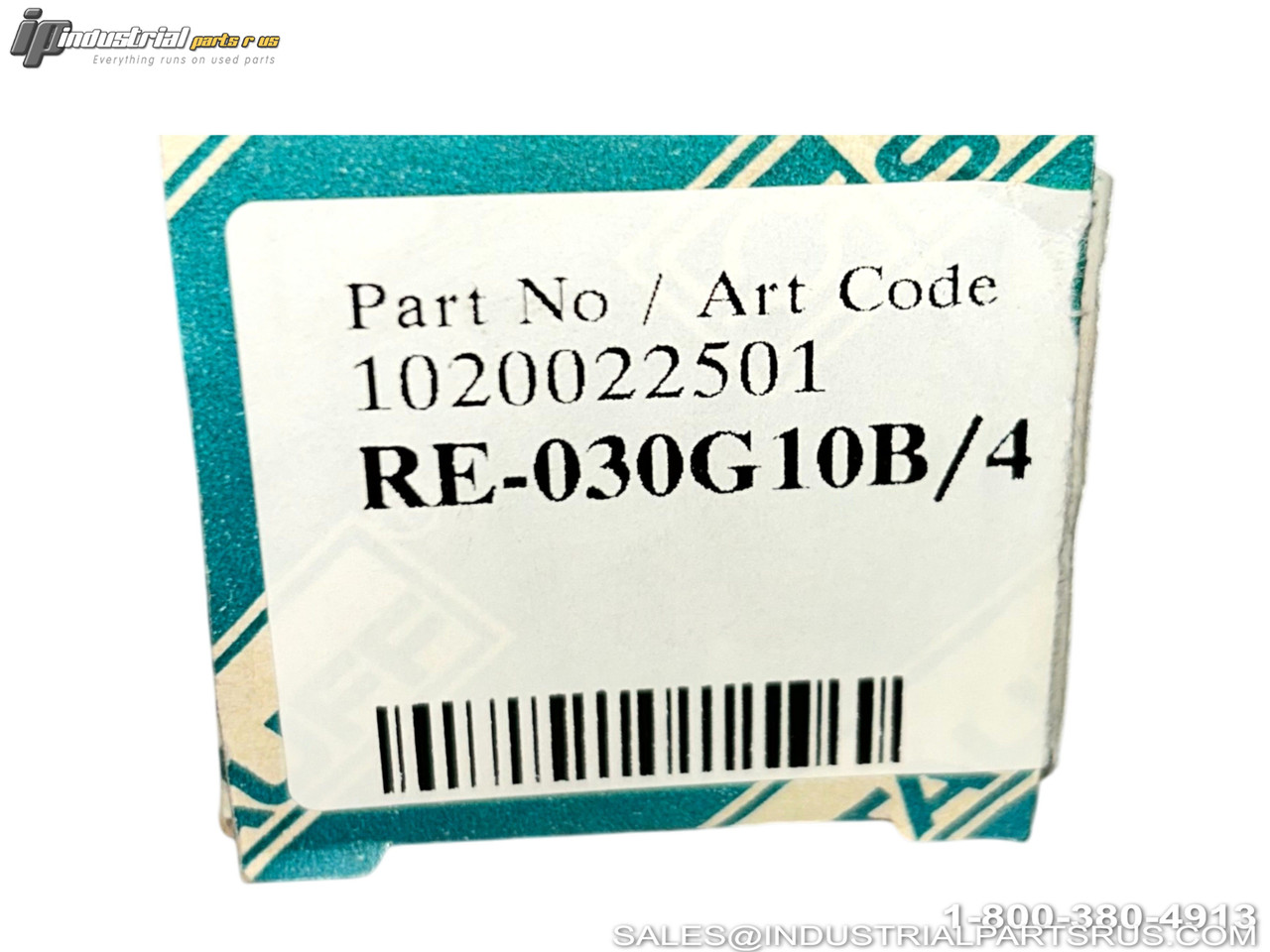 Stauff RE-030G10B/4 Hydraulic Filter Element Part Number Label with Barcode