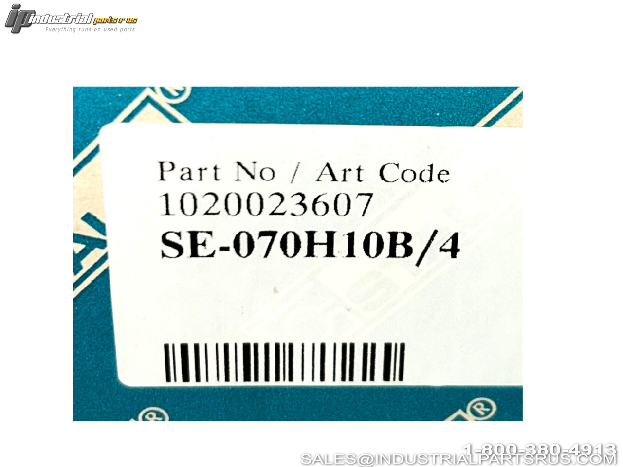 Stauff SE-070H10B/4 Hydraulic Filter Element Product Label Part Number 10200236607 Barcode