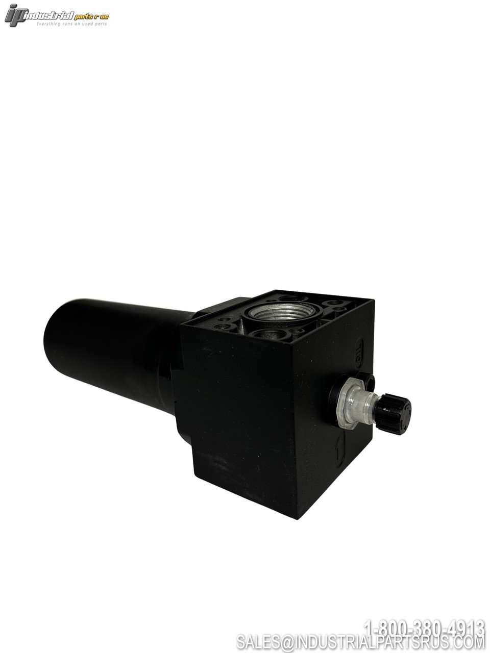 WILKERSON L39-08-LD00 Air Filter with threaded inlet port, drain valve, and black housing mounting configuration