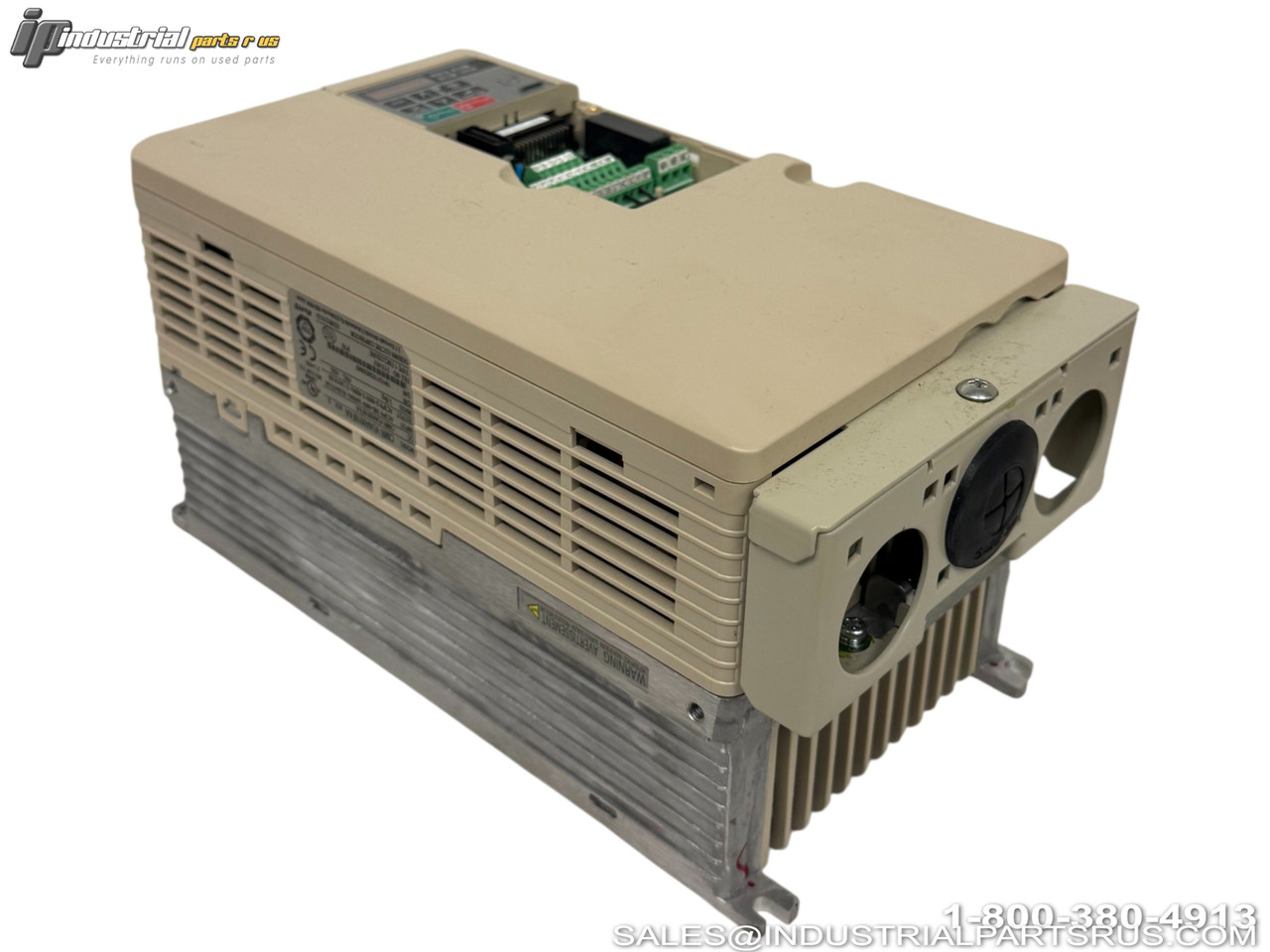 Yaskawa CIMR-VU4A0018FAA Variable Frequency Drive VFD with digital display control panel and terminal connections