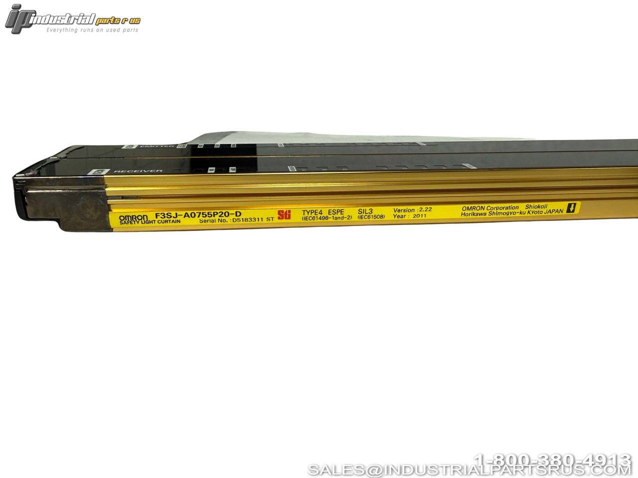 Omron F3SJ-A0755P20-D Safety Light Curtain Receiver TYPE4 ESPE SIL3 Version 2.22 Industrial Automation Device