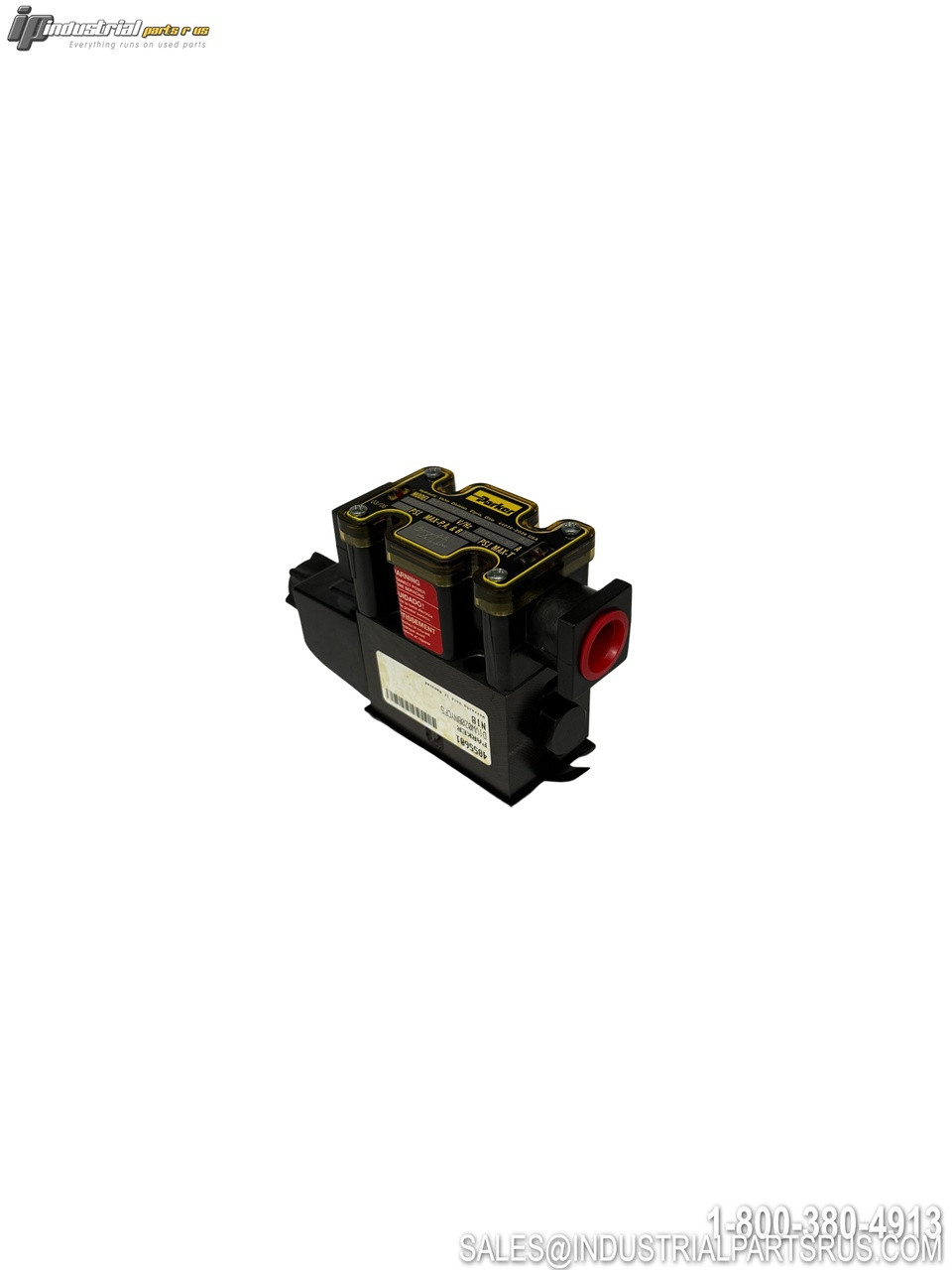 Parker D1VW020BNYCF5 Solenoid Valve with Manual Override and Mounting Bracket Industrial Hydraulic Control Valve
