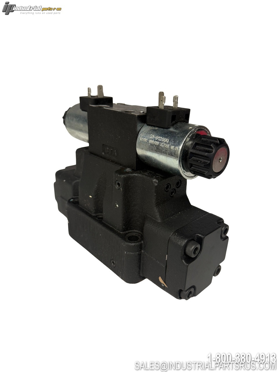Parker D41FBE02FC4NKW010 Proportional Valve with solenoid, electrical terminals, threaded ports, black housing
