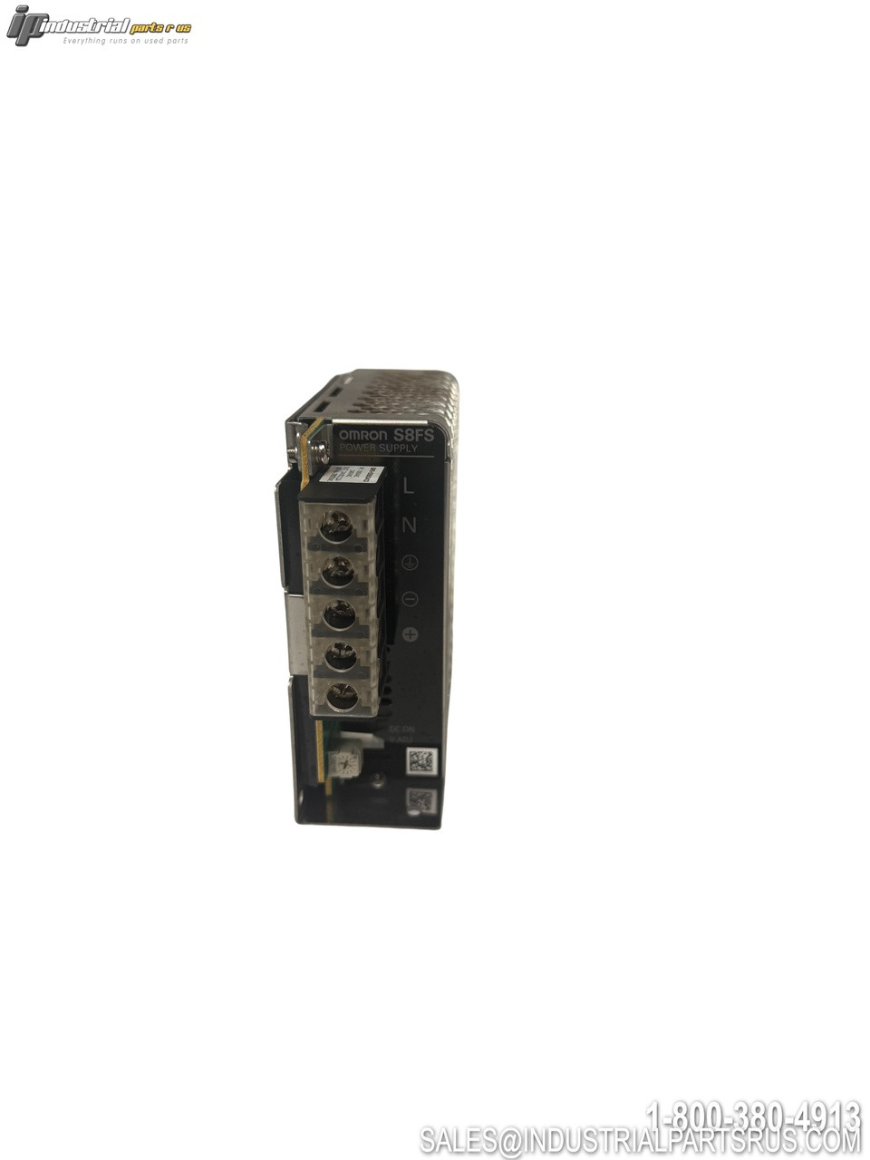 Omron S8FS-G05024CD 50W Switching Power Supply DIN Rail Mount with Terminal Connections Side View