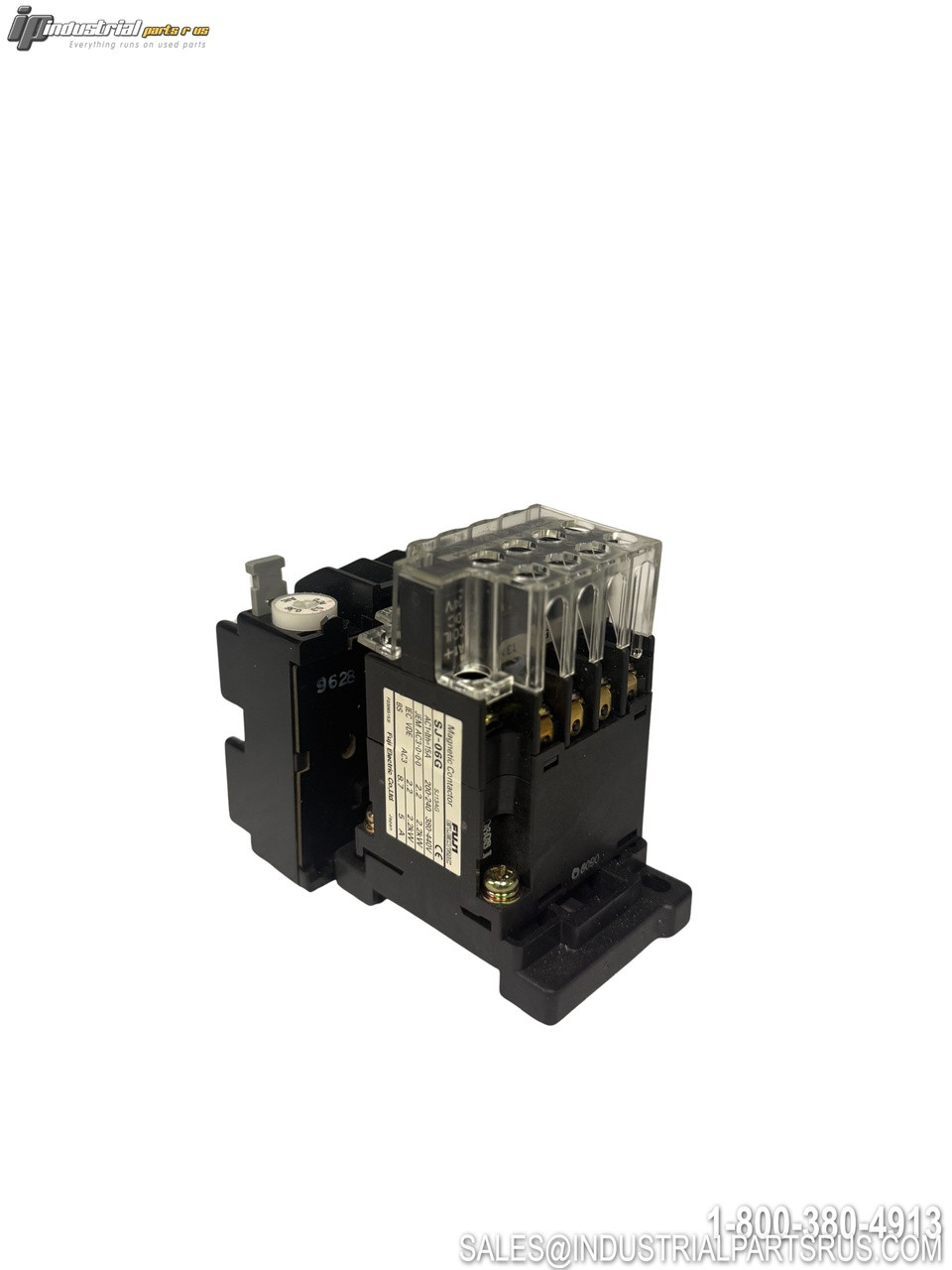 Fuji Electric SJ-06 Contactor with transparent protective cover and terminal connections black housing
