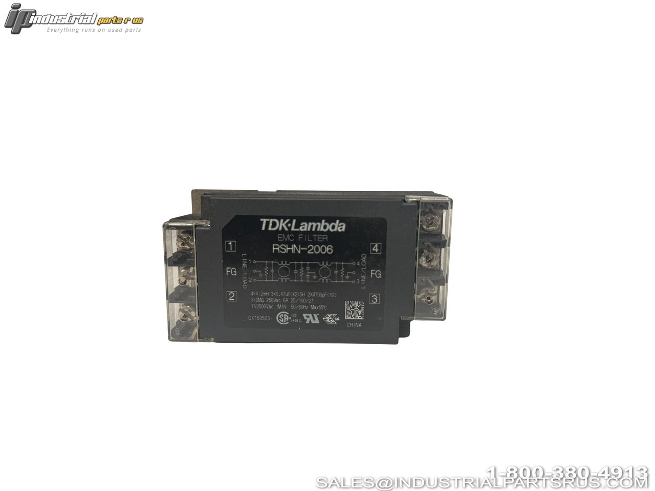 TDK-Lambda RSHN-2006 EMC Power Line Filter with screw terminals and mounting brackets