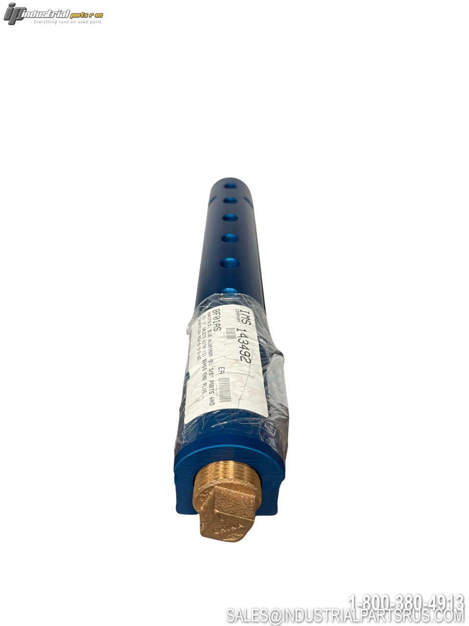 Smartflow 8SA-8-3-2-AZ Pneumatic Manifold Blue Anodized with Brass Fitting Multiple Ports