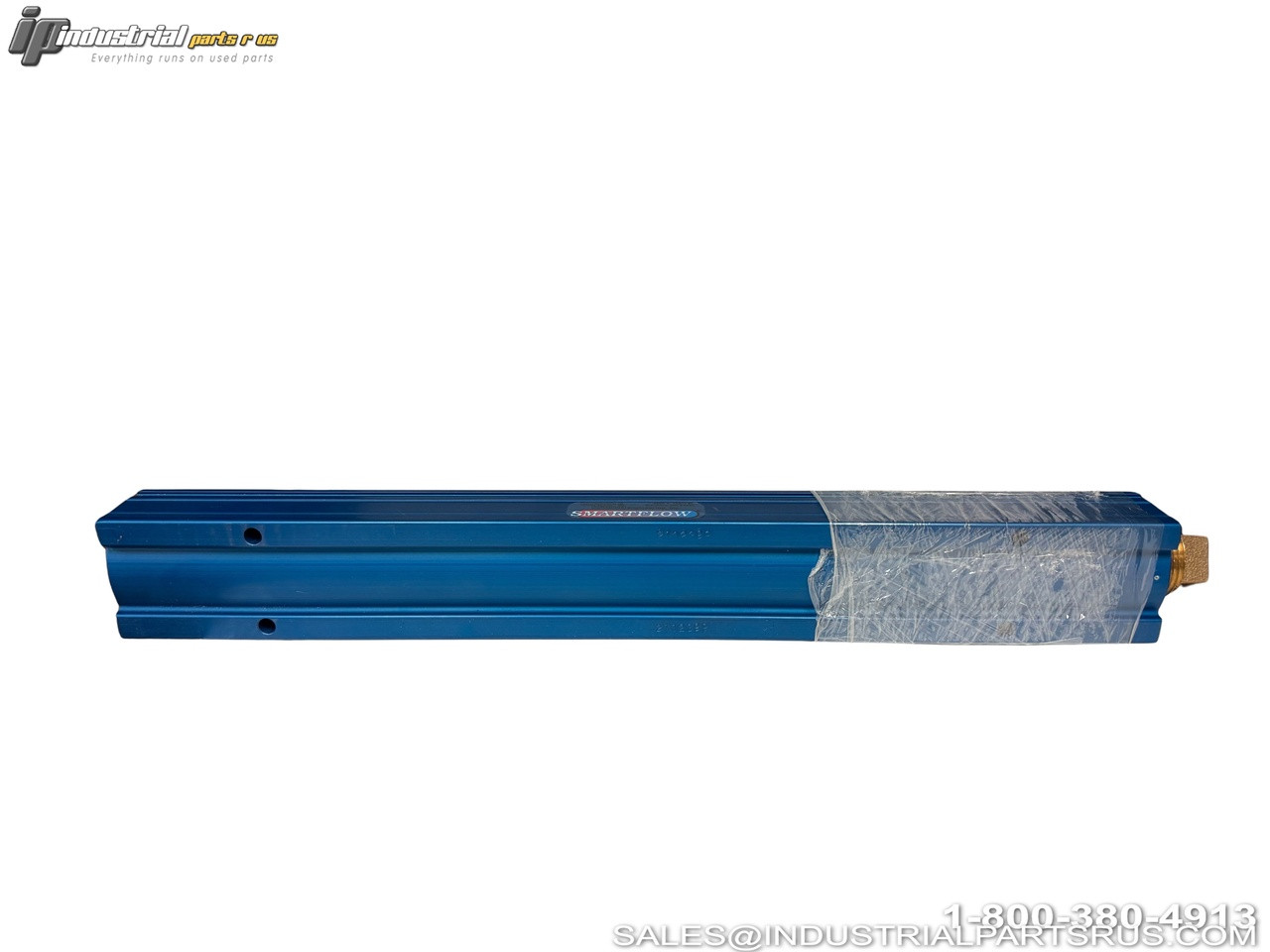 Smartflow 8SA-8-3-2-AZ pneumatic manifold blue anodized aluminum 8-station with ports and mounting holes