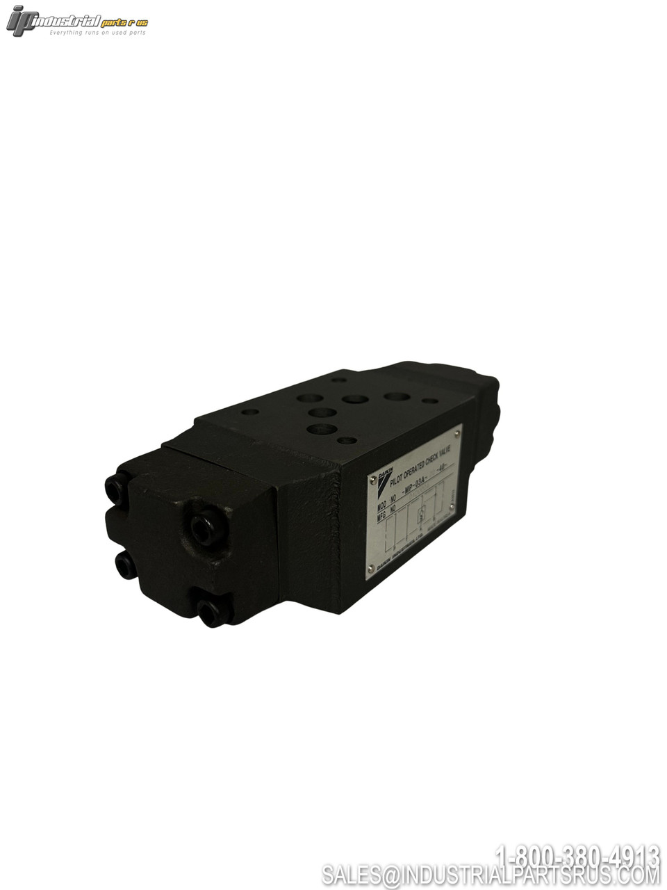Daikin Industries MP-03A-20-40 Hydraulic Valve Pilot Operated Check Valve with Multiple Ports Black Cast Iron Housing