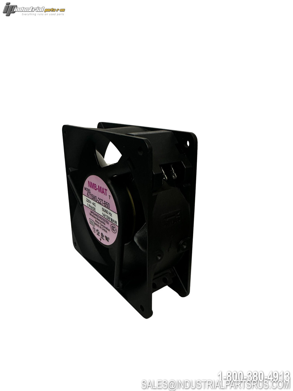 NMB-MAT 4715MS-22T-B50 AC Axial Fan 115mm Square Frame Ball Bearing Cooling Fan with Mounting Brackets Black Housing