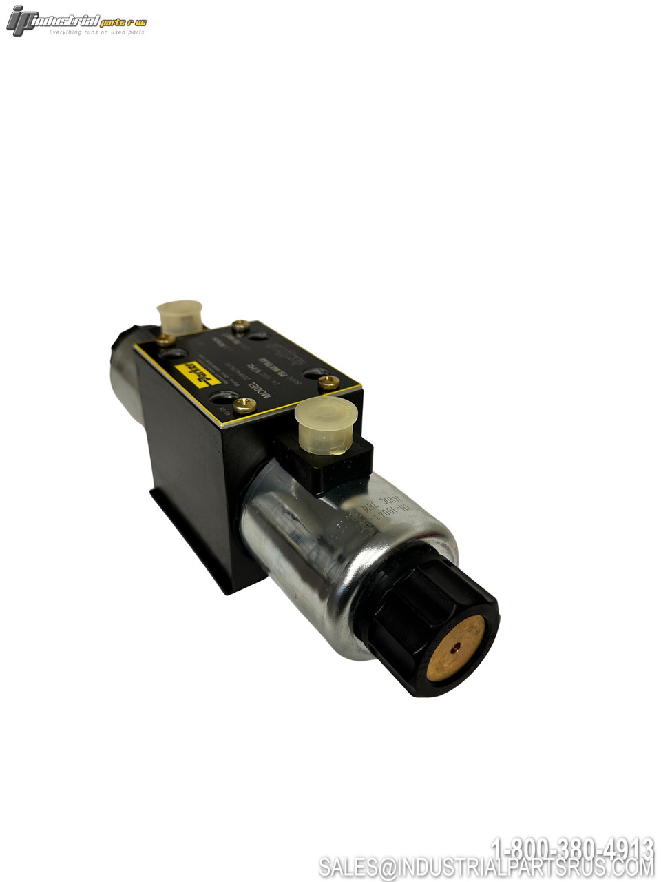 Parker D3W4CNJW Hydraulic Directional Control Valve with Solenoid Actuator and Manual Override