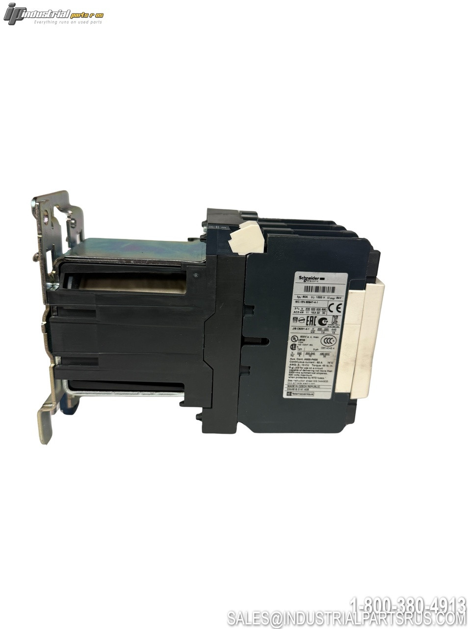 Schneider Electric LC1 D40BD Contactor with DIN rail mounting bracket and control terminals visible side view