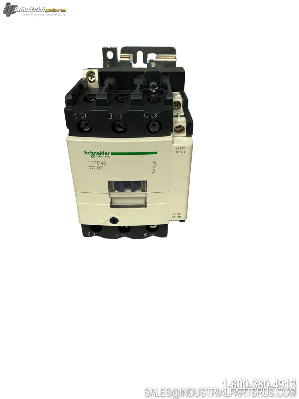 Schneider Electric LC1D40BD Contactor 3-Pole 40A DC Coil with Terminal Connections and Auxiliary Contacts
