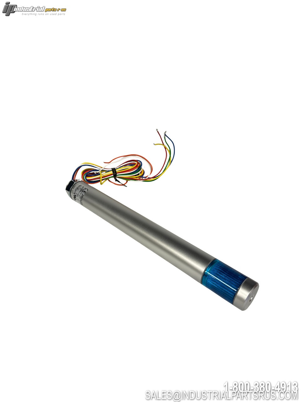PATLITE MP-102-B Tower Light Blue LED Signal Beacon with Mounting Base and Multi-Color Wire Connections