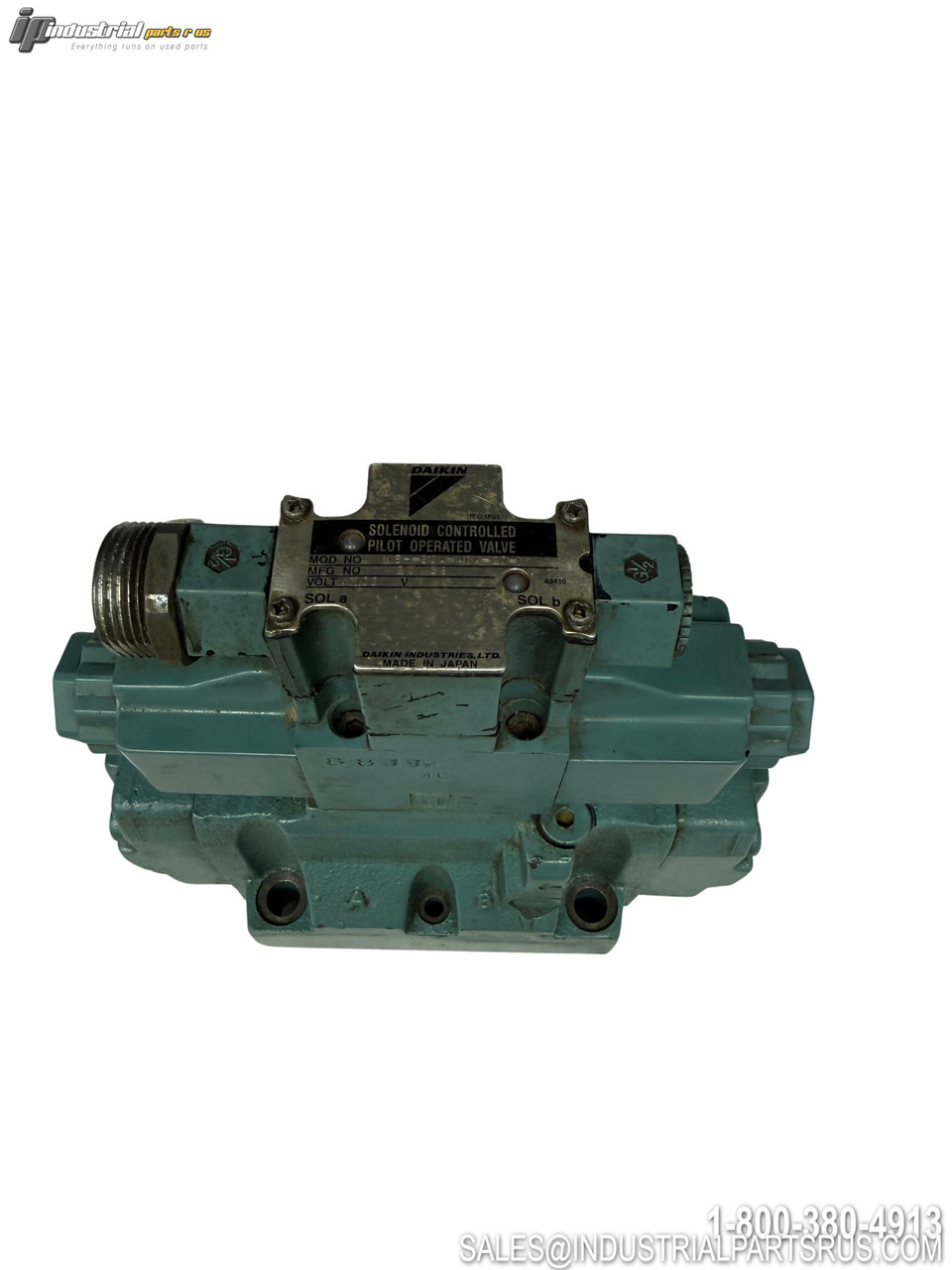 Daikin Ksh-g04-4ca-20-x Solenoid Controlled Pilot Operated Hydraulic Valve with Multiple Ports Green Housing
