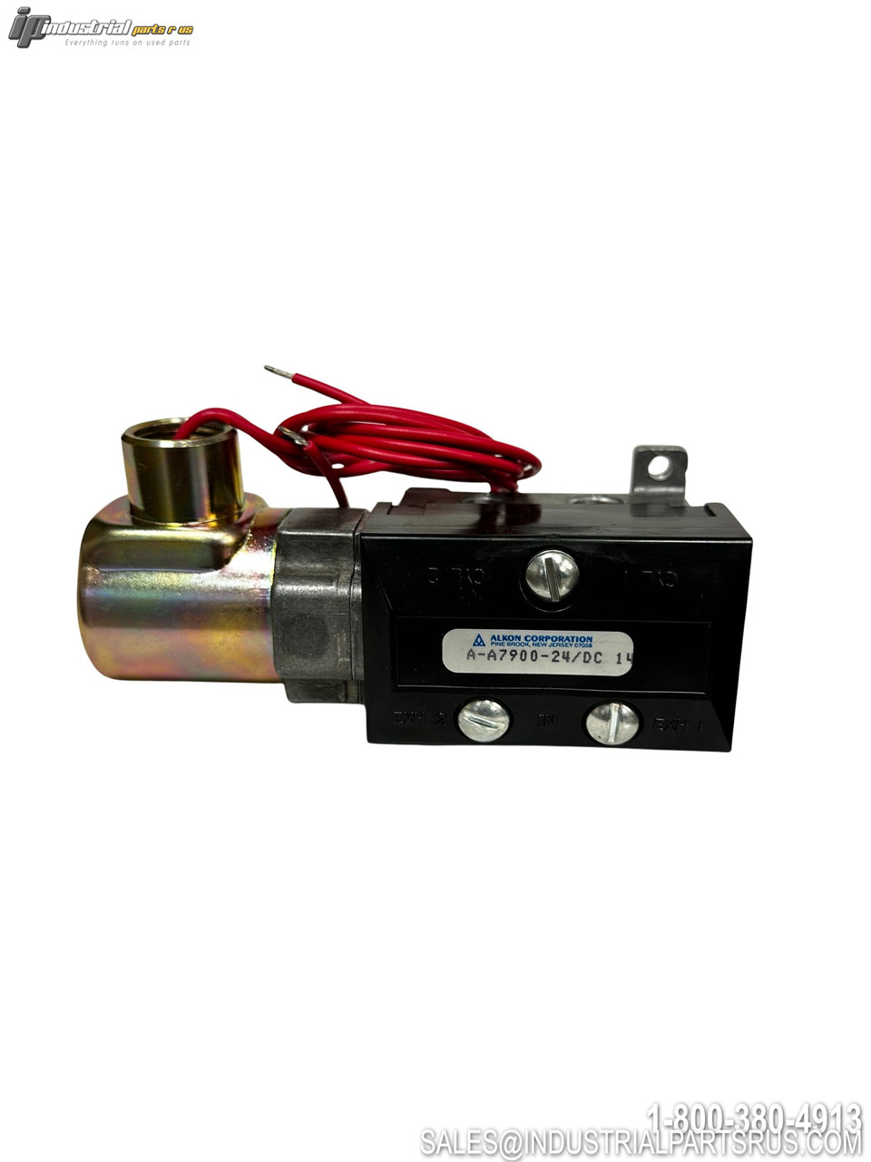 Alkon A-a7900-24/dc 14 Solenoid Valve 24VDC with Mounting Bracket Red Wires and Multiple Ports