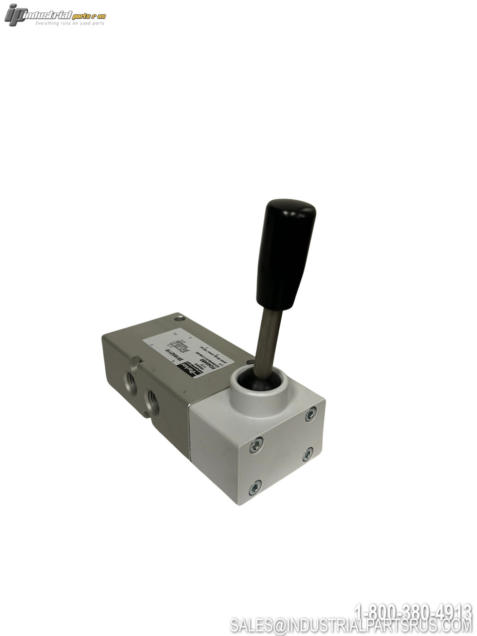 Parker Pd45480 Pneumatic Valve with Manual Lever Actuator and Multiple Ports Industrial Control Component