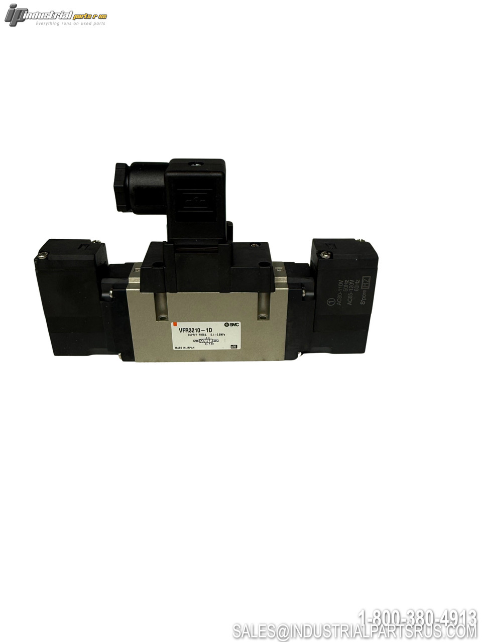 SMC VFR3210-1D Pneumatic Valve with Black Solenoid Actuator and Multiple Port Connections Industrial Control Valve