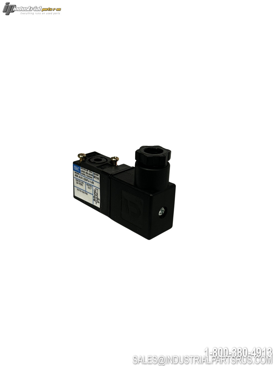 Mac 45a-a a-1-ddf-1jb Solenoid Valve Black Housing with Electrical Connection and Threaded Port