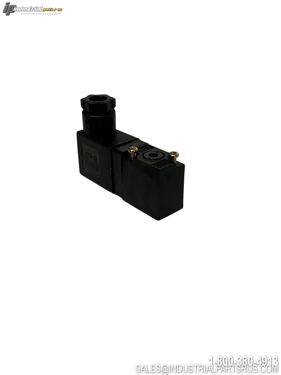 Mac 45a-a a-1-ddf-1jb Solenoid Valve Black Housing with Electrical Connection Port and Mounting Screws