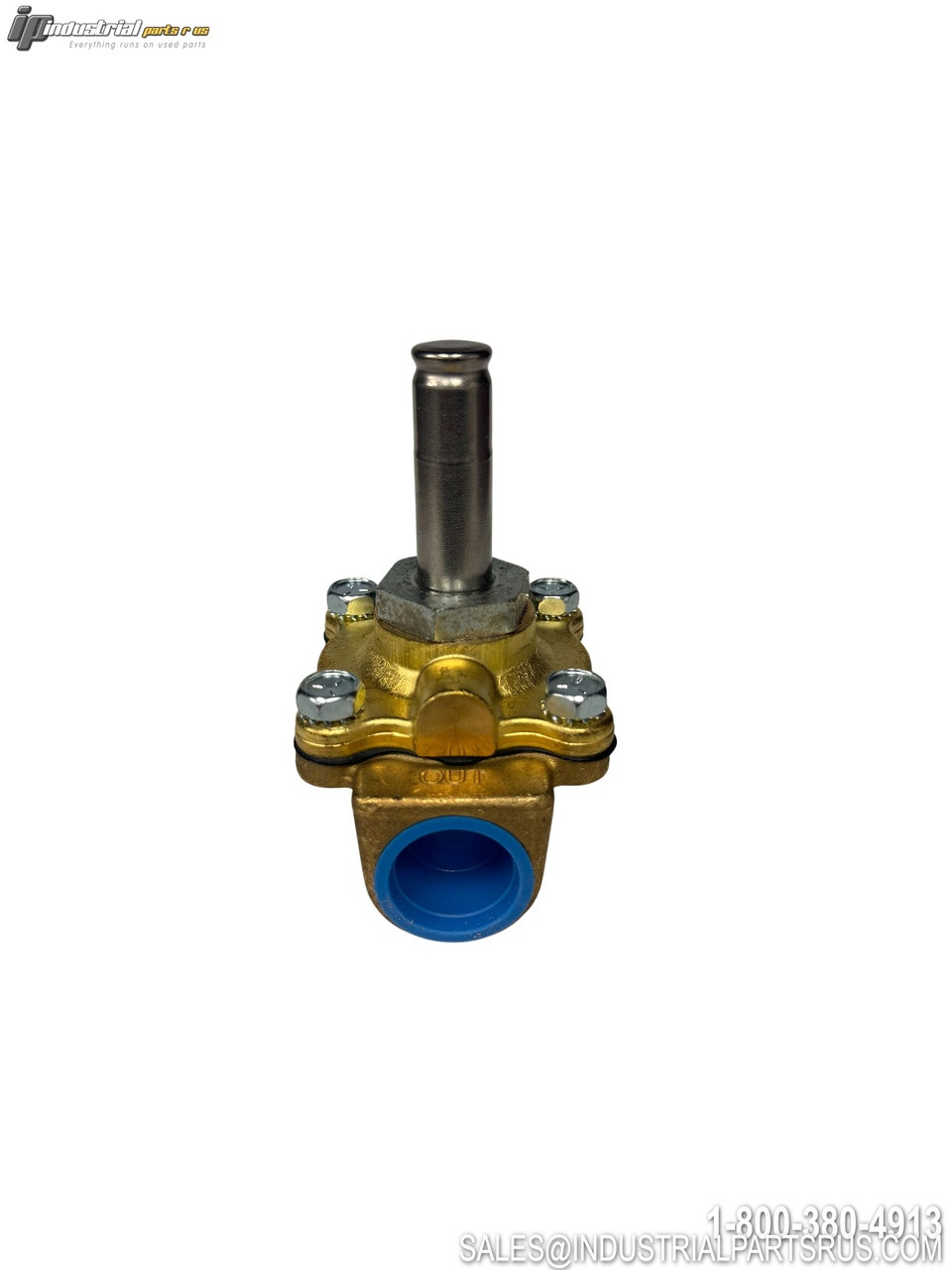 Parker 12f23c2148a3f Brass Solenoid Valve with Blue Port 4-Bolt Mounting Configuration Industrial Control Valve